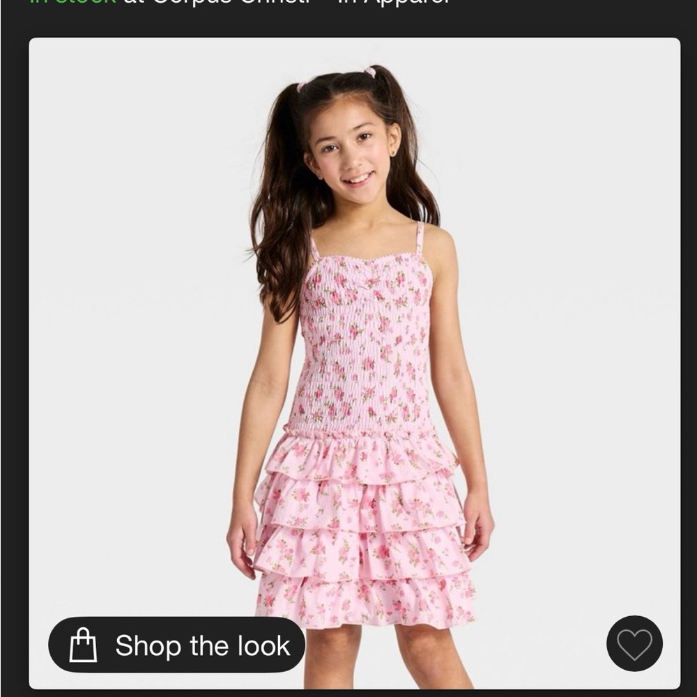 Cat & Jack Pink Floral Ruffle Sundress
